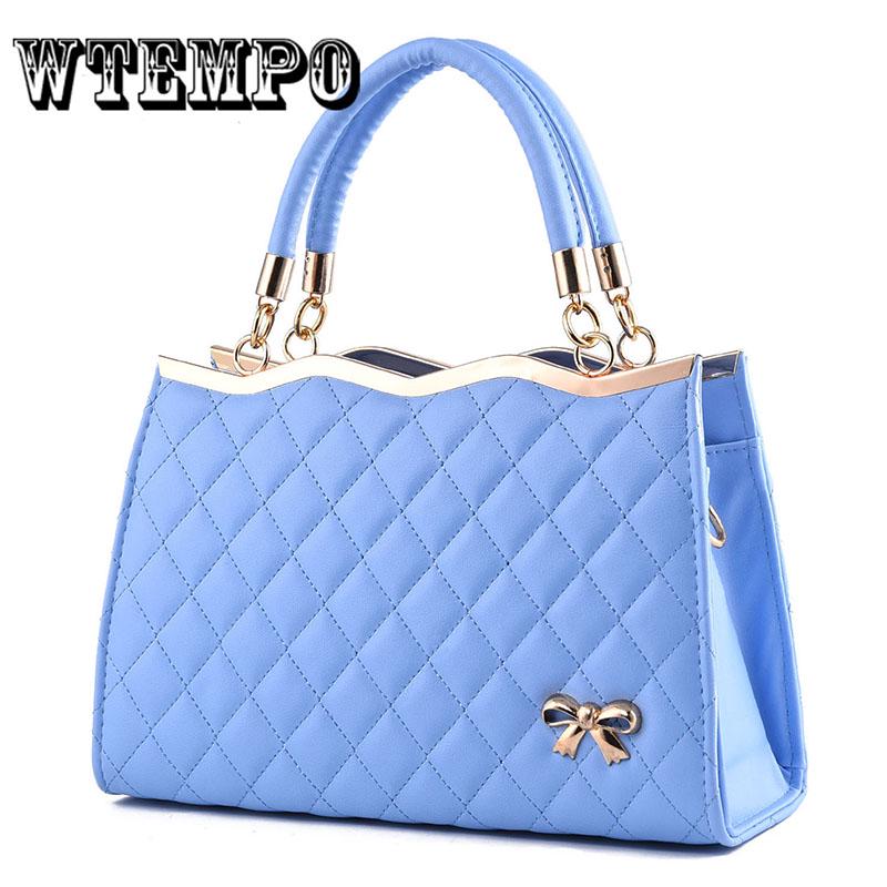 Bowknot Card Bag Women Fashion Leather Handbag Tote Shoulder Bag Messenger