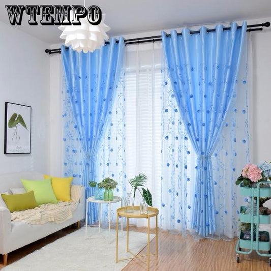 WTEMPO Window Curtain Shading Window Curtain Comfortable Warm Bedroom Window Curtain