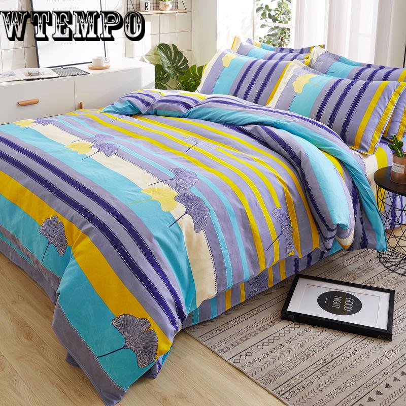 Luxury European Satin Bedding Egyptian Cotton Pastoral Snow Print Bed Sheet Linen Duvet Cover