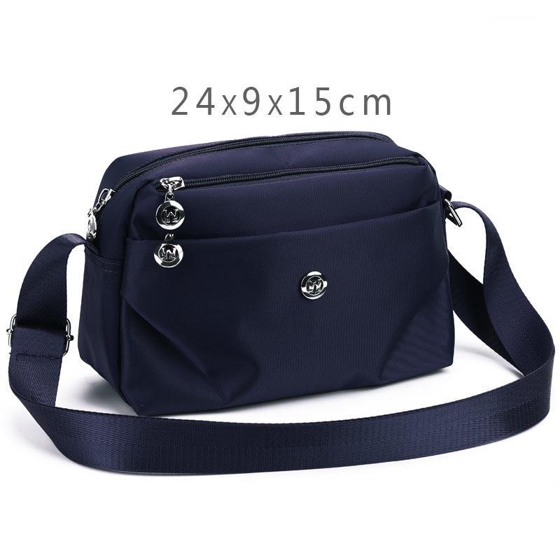 1pcs Women Canvas Crossbaby Bags Travel Casual Large Daily Shoulder Shopper Mother Handbag Multi-layer Zipper Closure