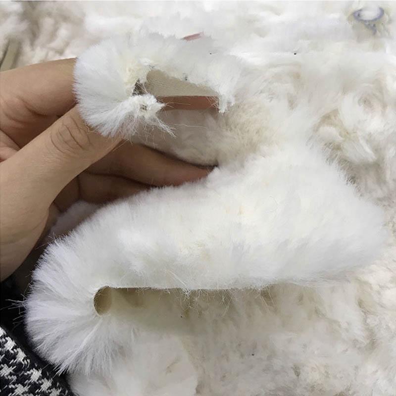 Autumn and Winter Cashmere Imitation Fur Coat Women Stand-up Collar Lazy Horn Buckle