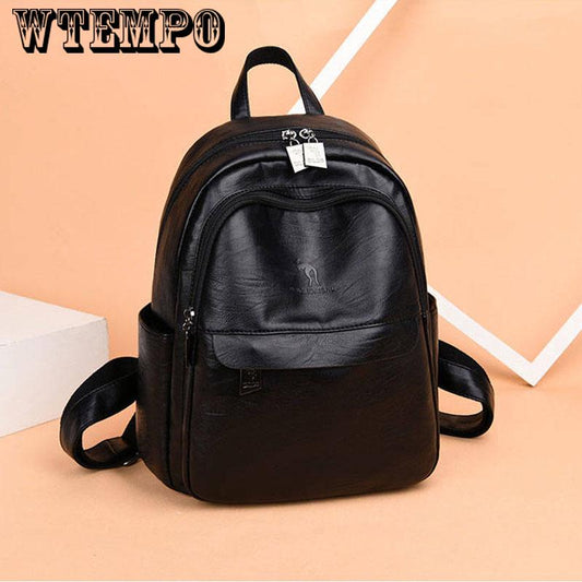 Genuine Leather Backpack Women Shoulder Bag School Backpack Travel Satchel Rucksack