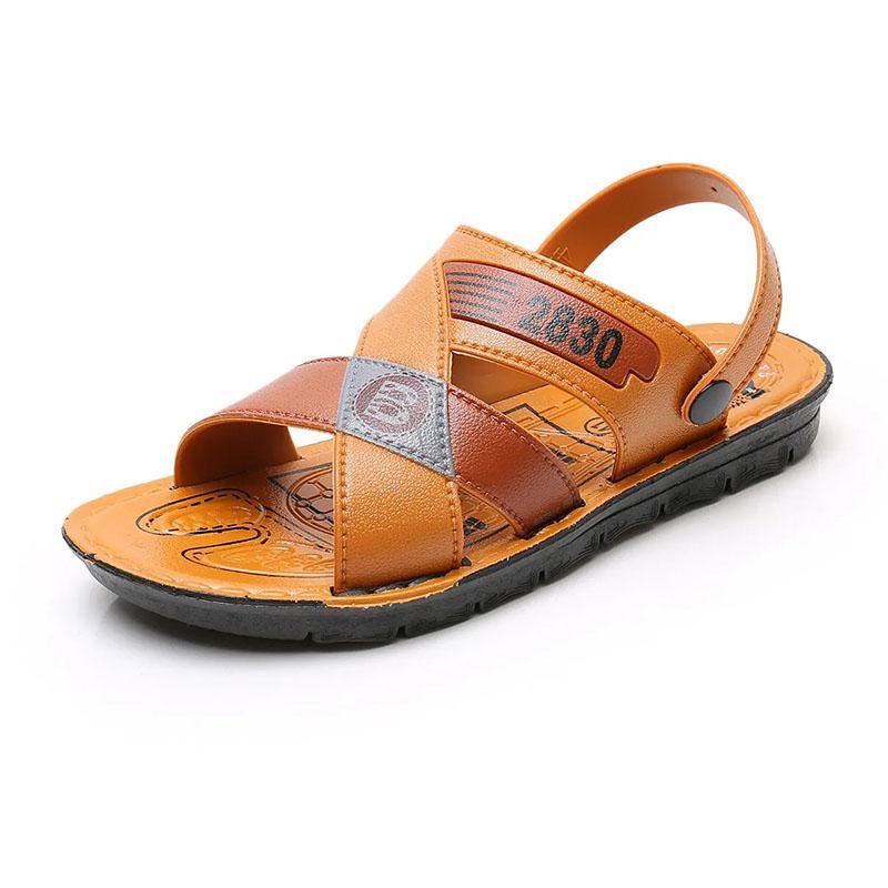 Summer Waterproof Non-slip Sandals Men's Soft Bottom Wear-resistant Dual-use Slippers Breathable Beach Sandals