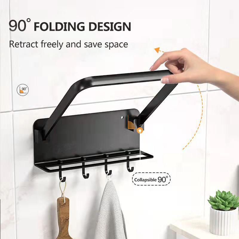 Bathroom Washbasin Rack Kitchen Pot Cover Rack Cutting Board Rack Hole-free Storage Rack Wall Hanger Bracket Collapsible Washbasin Rack