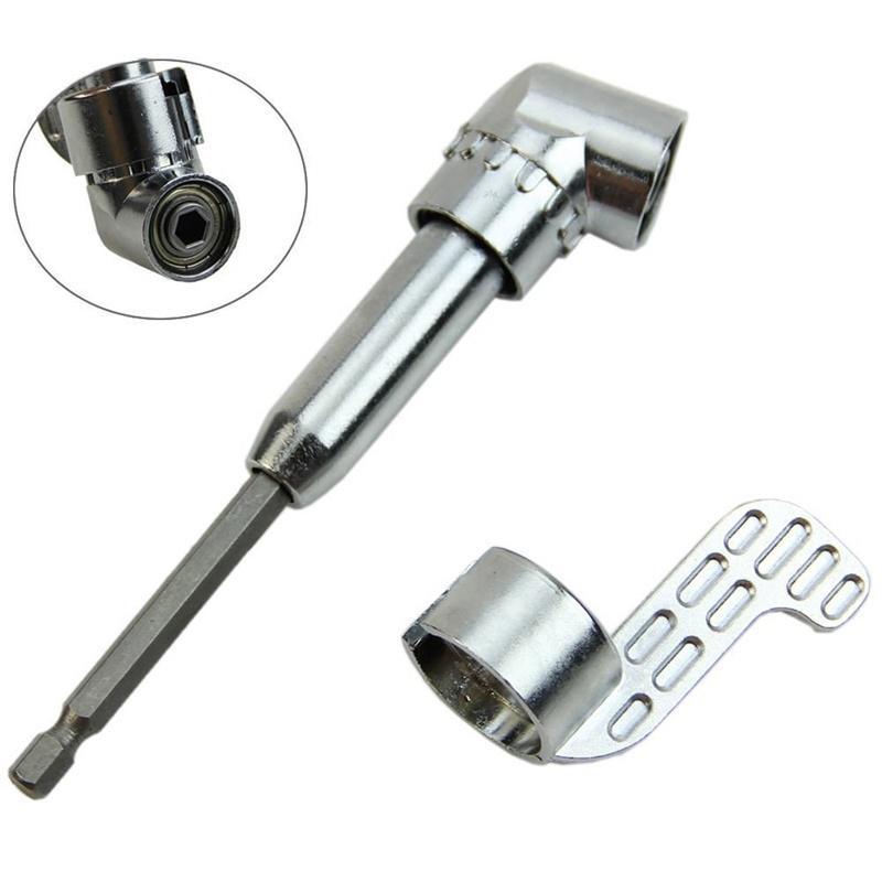 105 Degrees 1/4 Extension Hex Drill Bit Adjustable Angle Driver Screwdriver Socket Holder