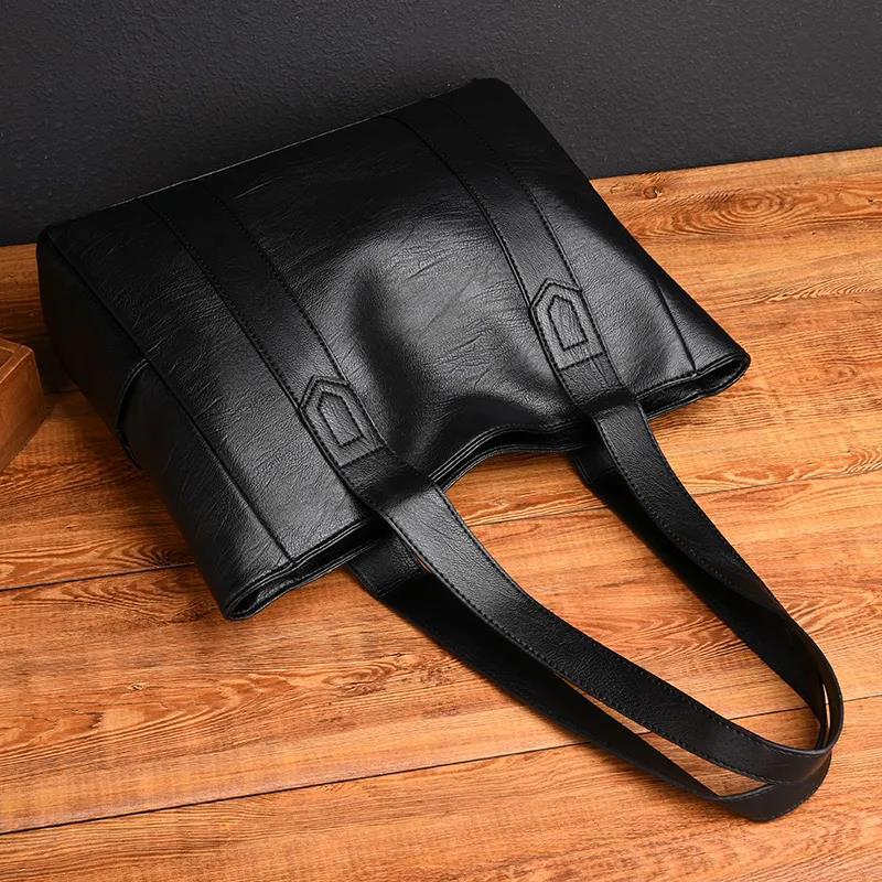 Women Tote Shoulder Messenger Bags Casual Portable PU Leather Large Capacity Soft Surface Hobo handbag