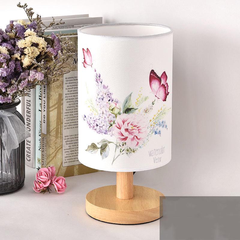 Bedroom Bedside Lamp Night Light Warm Dimmable Wood Table Lamp Home Decoration Accessories Lights