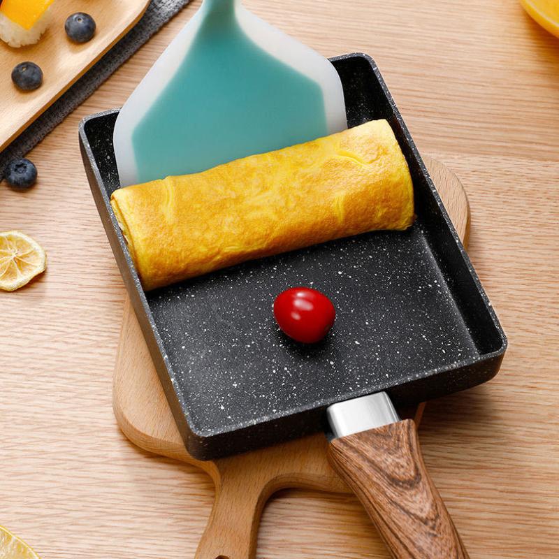 Japanese Style Tamagoyaki Square Pan Non-stick Thick Egg Burnt Household Omelet Breakfast Pan Maifan Stone Small Frying Pan