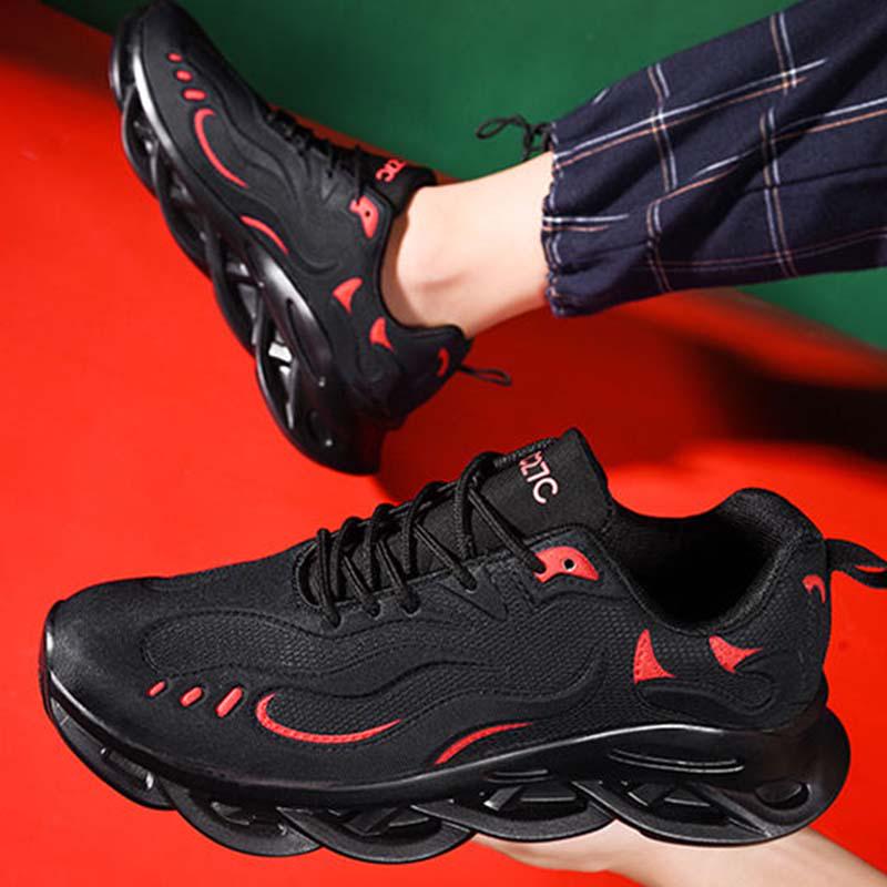 Men Wear-resistant Sneakers Full Palm Air Cushion Basketball Shoes Non-slip Breathable Running Shoes