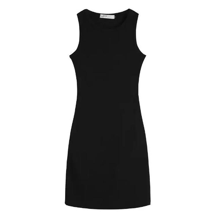 Sleeveless Vest Dress Black Bag Hip Dress Female Suspender Dress