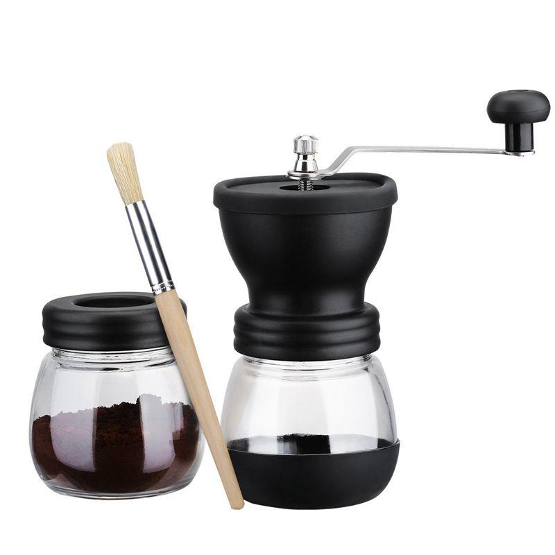 Lovely Durable Household Products Coffee Grinder Grain Spice Grinder Manual Coffee Grinder Mini Coffee Grinder Glass Material