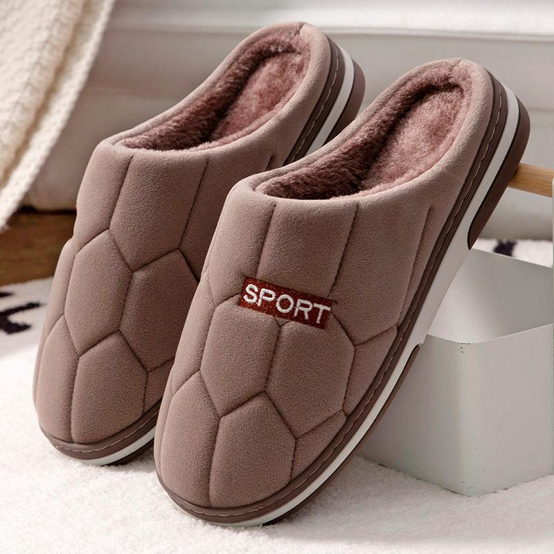 2021 New Cotton Slippers Winter Thick Bottom Non-slip Interior Warm Men's Cotton Slippers