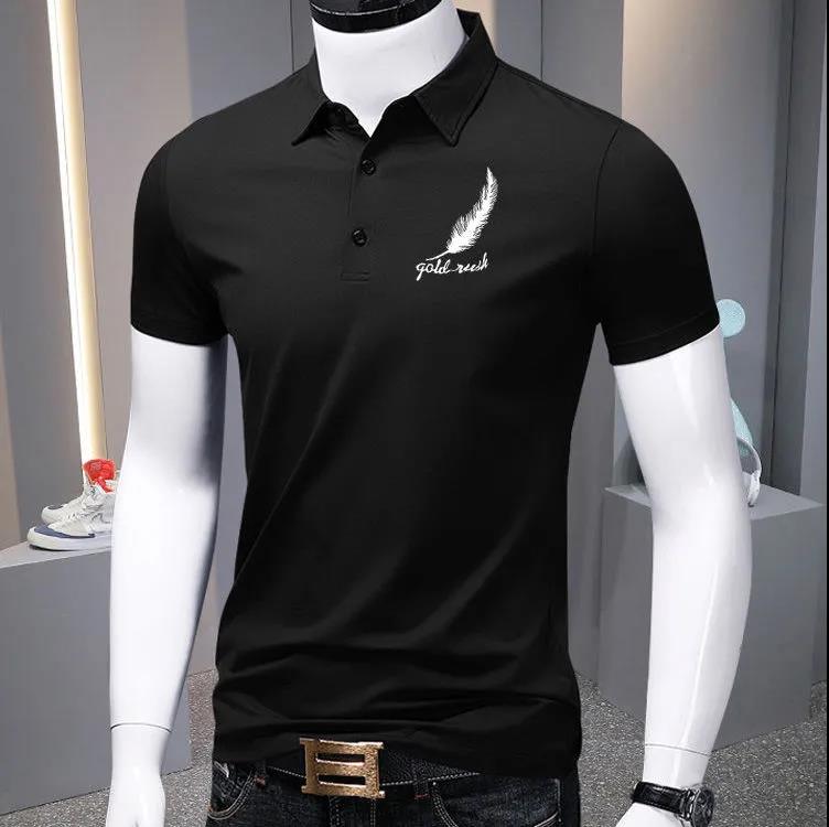 Men's POLO Shirt Summer Lapel Large Size Solid Color Short-sleeved T-shirt Top Middle-aged Men's Casual Half-sleeved Men's