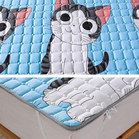 Four Seasons Thin Skin-friendly N Mattress Non-slip Washable Bed Protection Pad Cartoon Cute Bedding