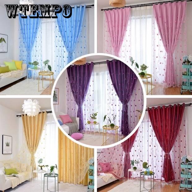 WTEMPO Window Curtain Shading Window Curtain Comfortable Warm Bedroom Window Curtain