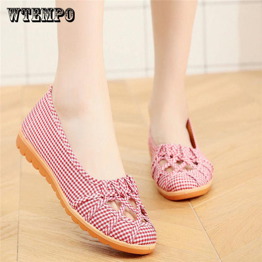 Pair of Shoes Women Casual Ballet Slip on Flats Loafers Summer Hollow Out Sandals