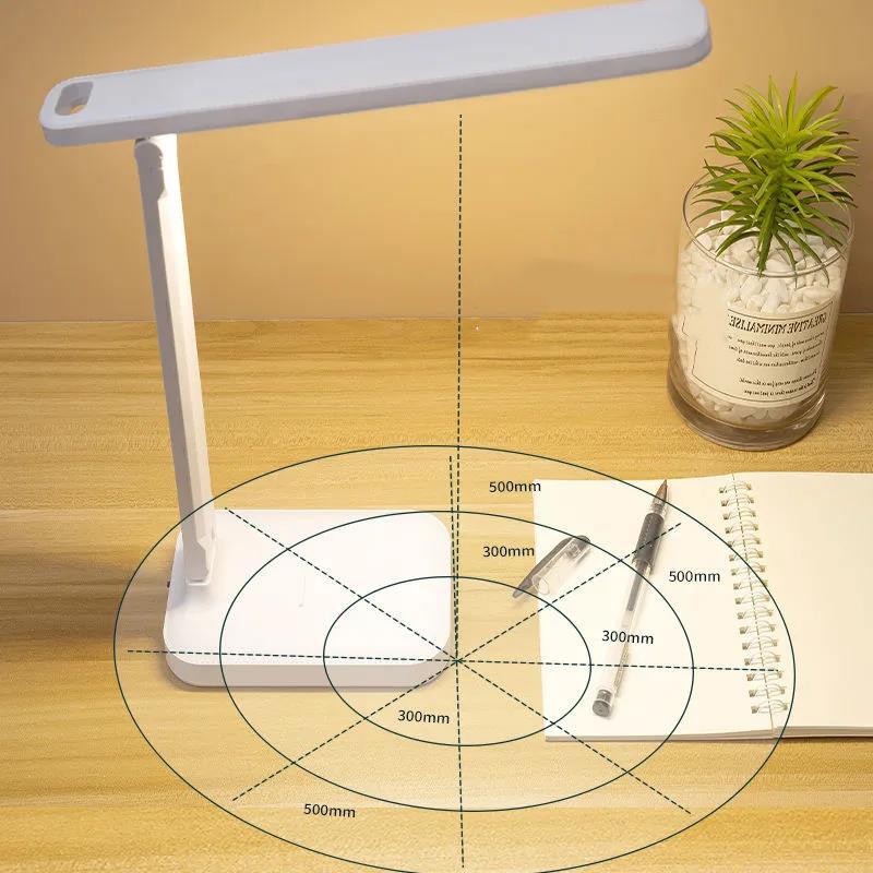 Touch-sensitive Table Lamp, Eye Protection Learning Lamp, Rechargeable Plug-in Dual-use Folding Type Vision Protection LED Reading Lamp