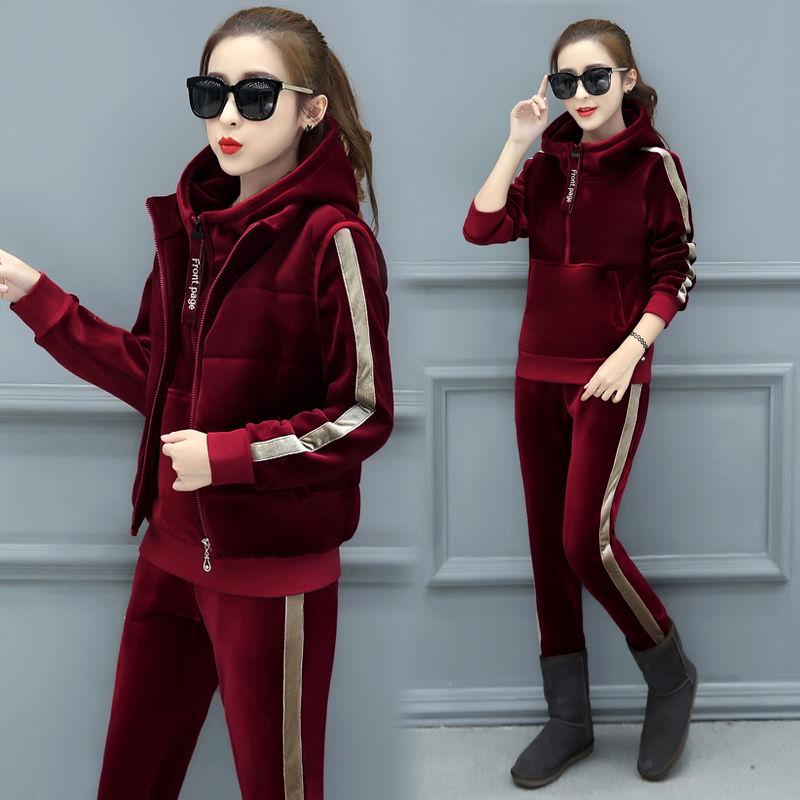 Casual Sweatshirt Set Large Size Spring And Autumn Women 2pcs Set Wild Long Sleeve