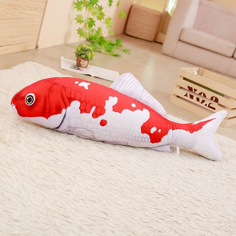 Soft Koi Plush Doll Pillow Lovely Simulation Fish Plush Toy Pet Cat Plush Toy Children Funny Sleeping Doll Pillow