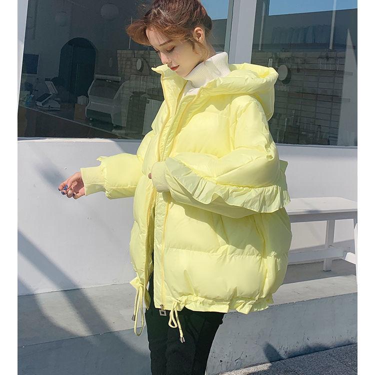 Glossy Women's Down Padded Jacket Fashion Short Style Student Padded Jacket Thick Warm Loose Padded Jacket Winter Jacket