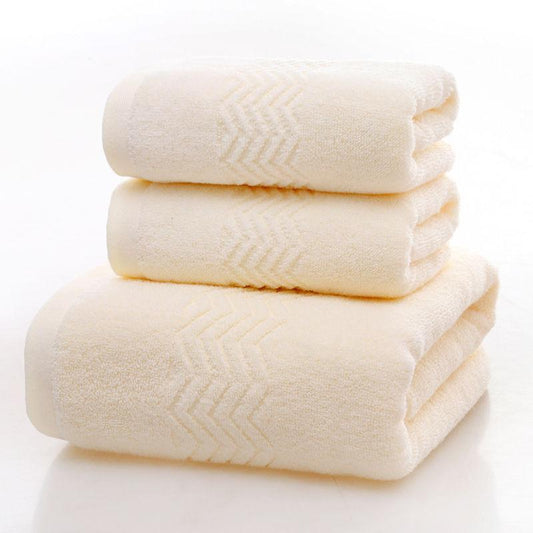 1 Piece of Pure Cotton Bath Towel + 2 Pieces of Towel Bath Towel Pure Cotton Adult and Children Can Use The Quick-drying Fabric for Bathing Soft