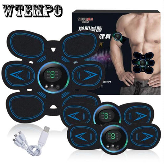 EMS Wireless Muscle Stimulator Smart Fitness Abdominal Training Device Slimming Belt Unisex Men