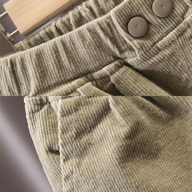 Boys' Pants Autumn Winter Baby's Autumn Boys' Pants Children's Handsome Corduroy Casual Pants Plush Pants