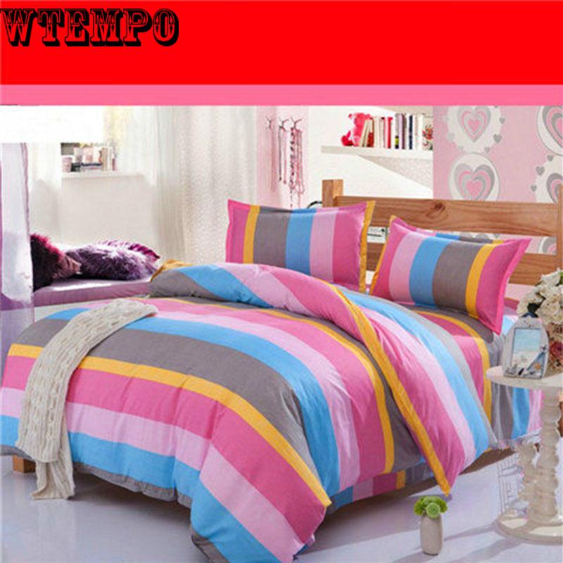 Home Textile Duvet Cover+Bed Sheet+Pillowcase Decoration Fashion Printing Room Bedding Set