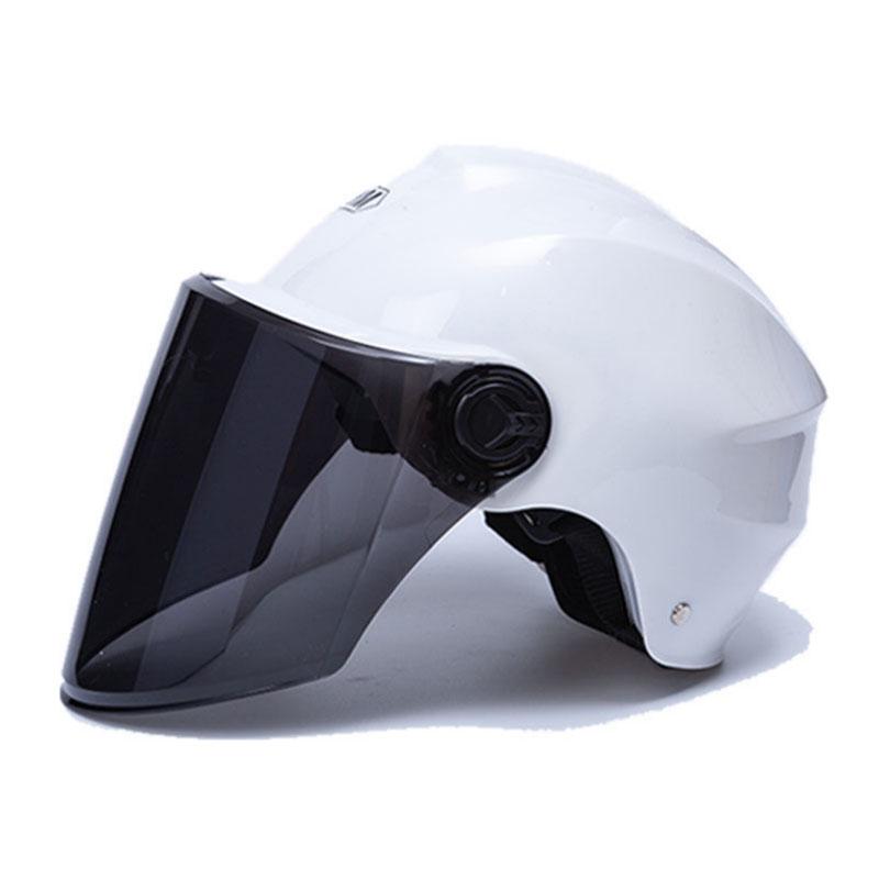 Electric Vehicle Helmet Spring and Summer Motorcycle Half Helmet Men and Women Four Seasons Universal Sunscreen Sunshade Light Battery Car Helmet