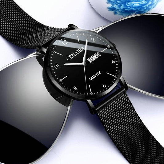 Top Luxury Brand Men Business Watches Waterproof Quartz Analog Wristwatch Steel Male Clock