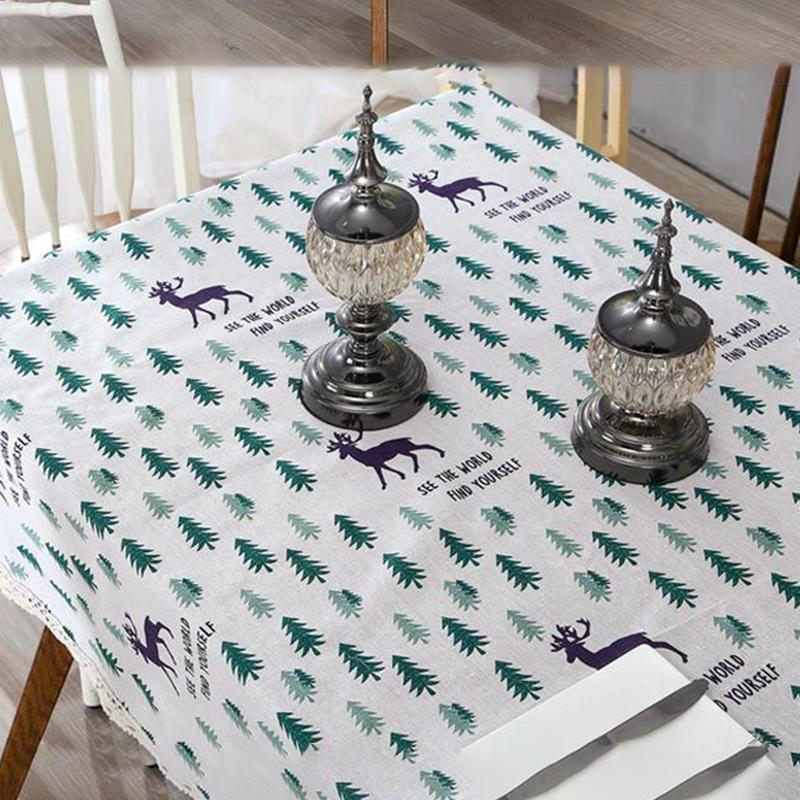 Table Cloth Cloth Art Coffee Table Table Cloth Multi-purpose Towel Cover Towel Square Rectangular Table Cloth Table Cloth Cotton and Linen Cloth