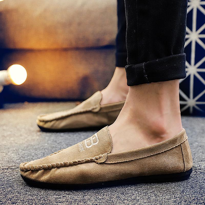 Casual Shoes Men's Casual Canvas Slip on Flat Loafers Ultra-light Breathable Lazy Shoes