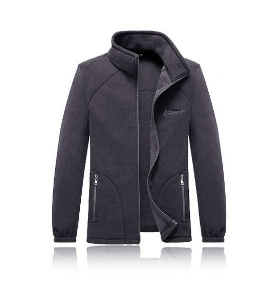 Middle-aged Men's Plus Size Jacket Autumn and Winter Thickened Fleece Jacket Dad Wear Fleece Sports Casual Jacket