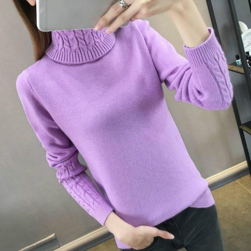 Women's Thick Warm Sweater Slim Slimming Trend Autumn and Winter Sweater Wild Turtleneck Sweater