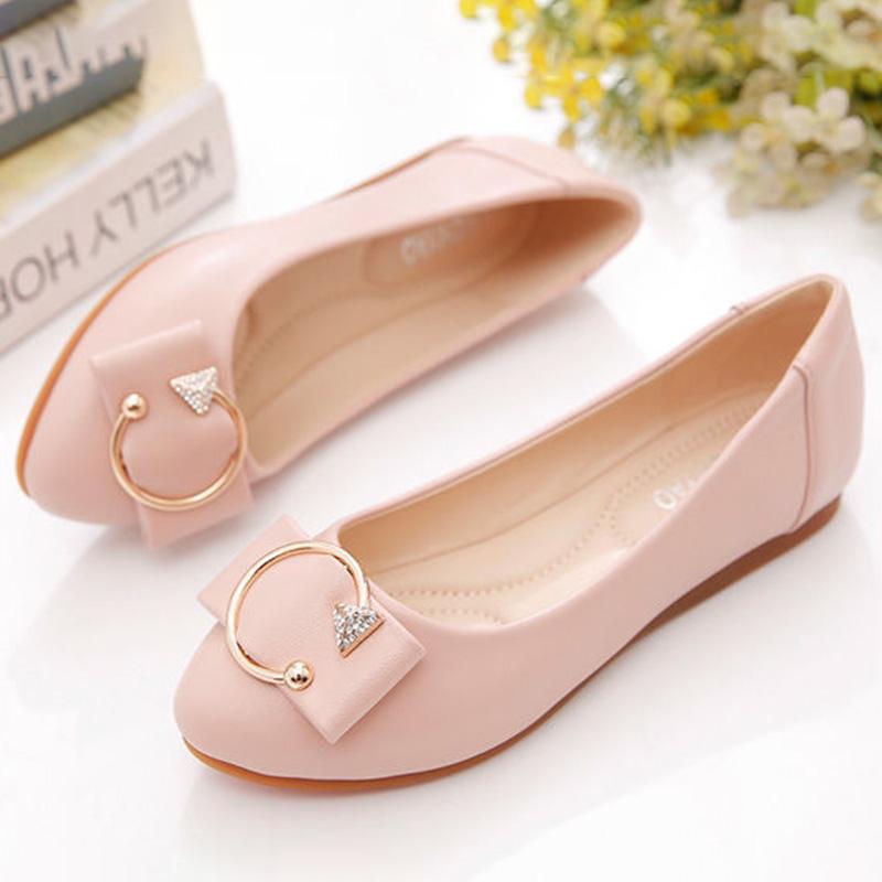 Women's Single Shoes All-match Soft-soled Flat Heels Non-slip Comfortable Shallow Mouth Non-slip Single Shoes Soft and Light