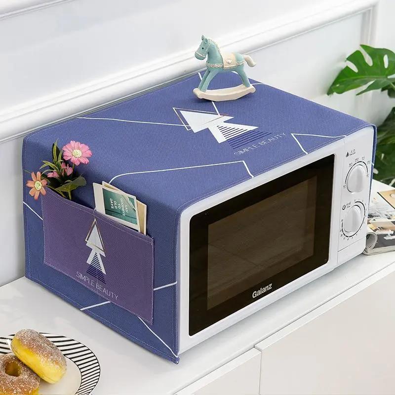 Microwave Oven Cover Dust Cover Oven Cover Cloth Oil-proof Cover Waterproof Household Dust Cover Towel 35*100cm