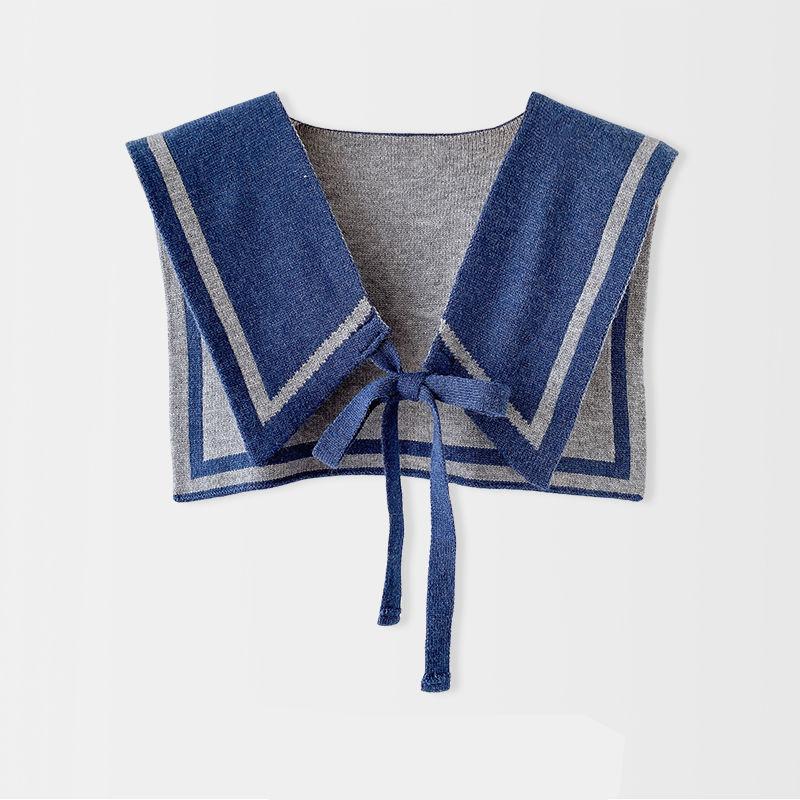 College Style Shoulder Shawl Air-conditioned Room Color Matching Spring and Autumn Shoulder Office Neck Warmth Knotted Scarf Women