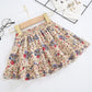 Autumn Spring Summer Casual Girls' Skirts Korean Version of Elastic Short Skirts Pleated Skirts Playful Style Sweet Style Floral skirt