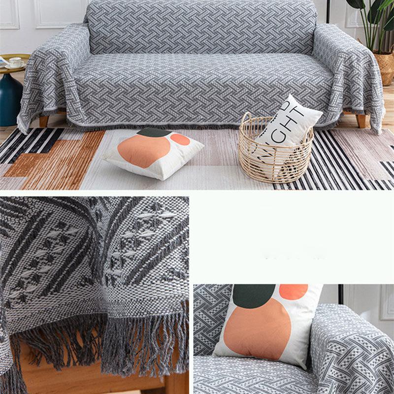 Scandinavian Style Sofa Towel Sofa Cover Four Seasons Universal Sofa Cushion Cover Cloth Dustproof Cloth Double-sided Available