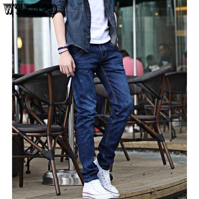 Fashion MenS Jeans Pants Hole Slim Fit Denim Jeans Casual Trousers Skinny Jeans