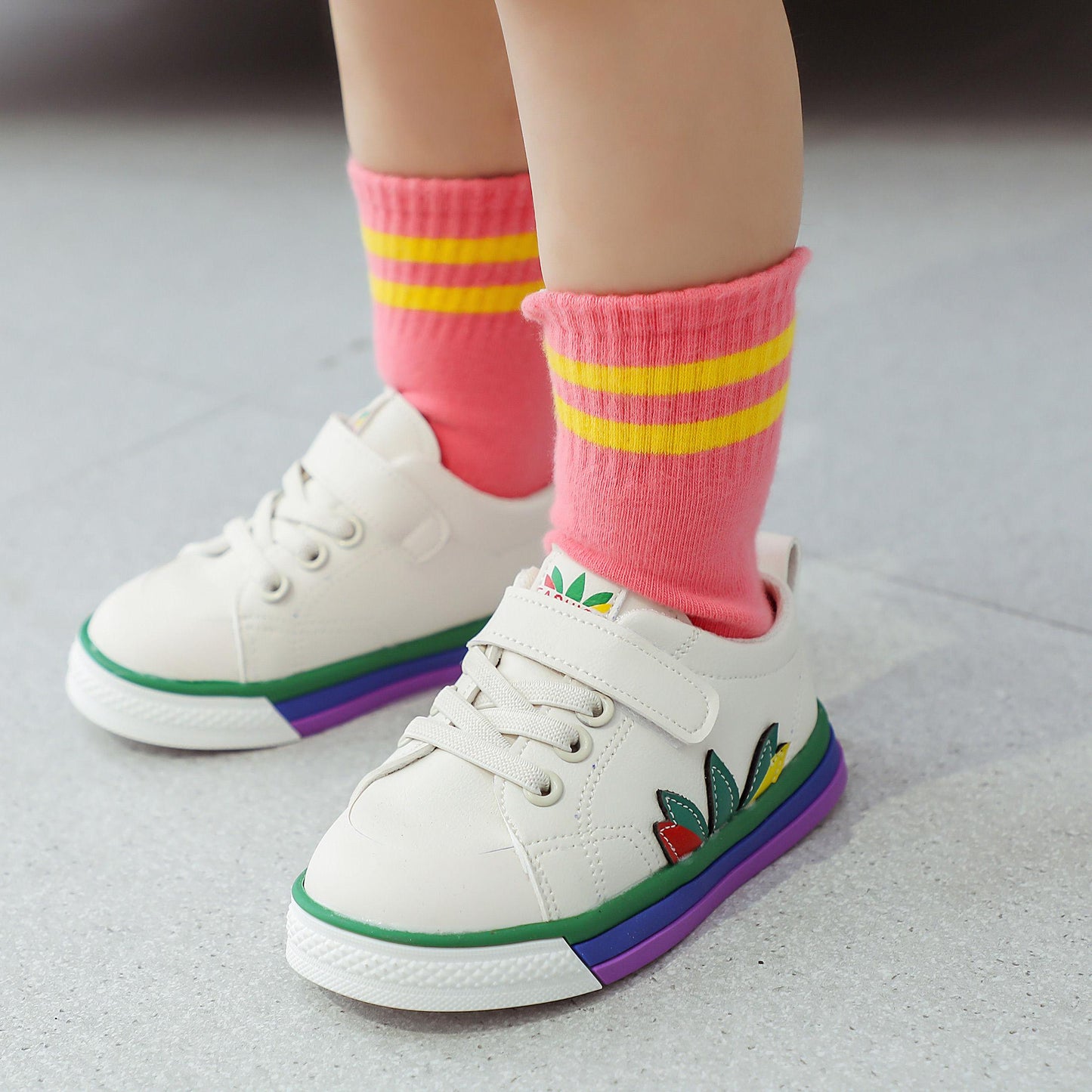 Spring Summer Children's Sports Shoes Kids Running Shoes White Shoes Girls Boys Non-slip Children's Shoes