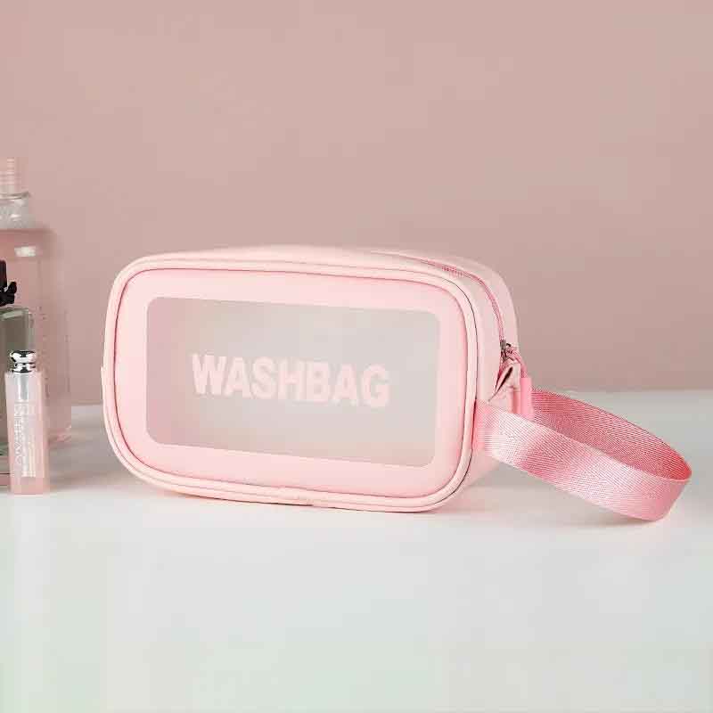 Transparent Waterproof Cosmetic Bag Large Capacity Travel Wash Bag Portable Skin Care Product Storage Bag