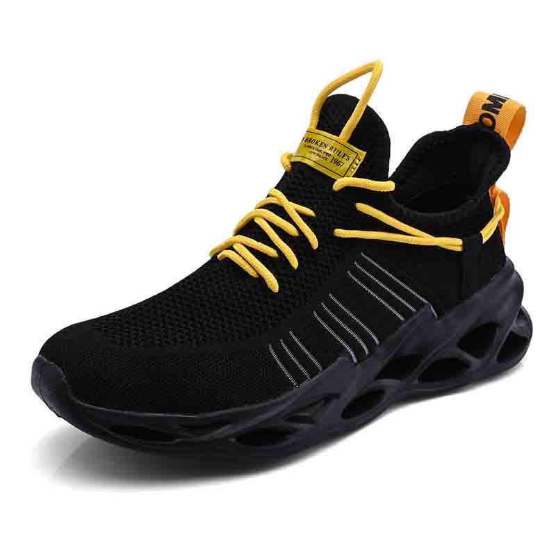 Plus Size 36-47 Fashion Summer Men Mesh Sneakers Low-top Wear-resistant Running Basketball Shoes Non-slip Shockproof Blade Shoes