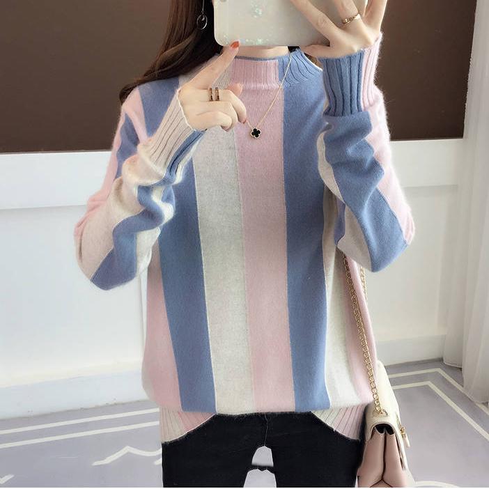 2019 Autumn and Winter Turtleneck Sweater Womens Long Sleeve Knitted Sweater Female Ladies Jumper