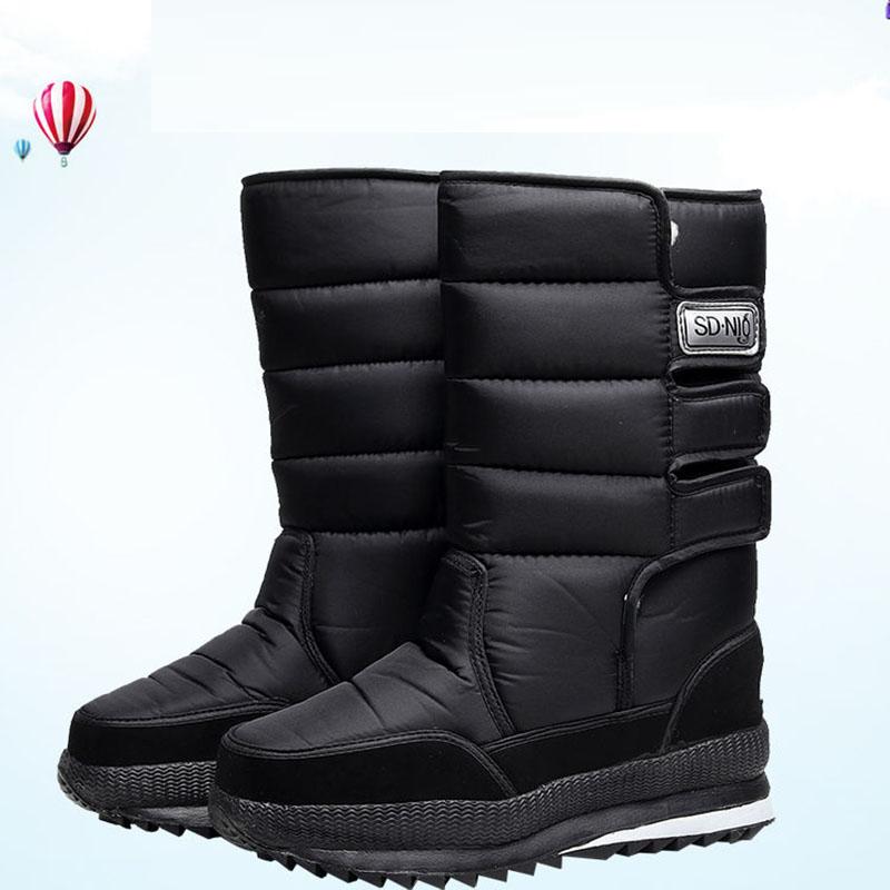 Winter Men's Boots Thicken Men's Snow Boots In Tube Snow Shoes Cotton Boots Plus Velvet Outdoor Non-slip Women's Winter Cotton Boots