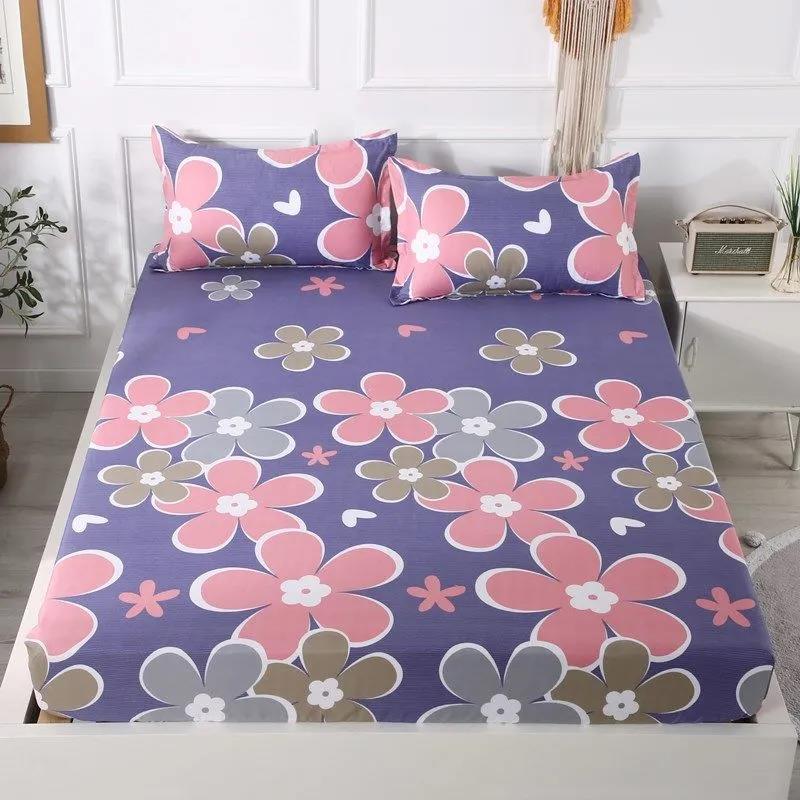 1 Piece Set of Bed Sheet Protection Fashion Printed Mattress Cover Fitted Protective Non-slip Cover