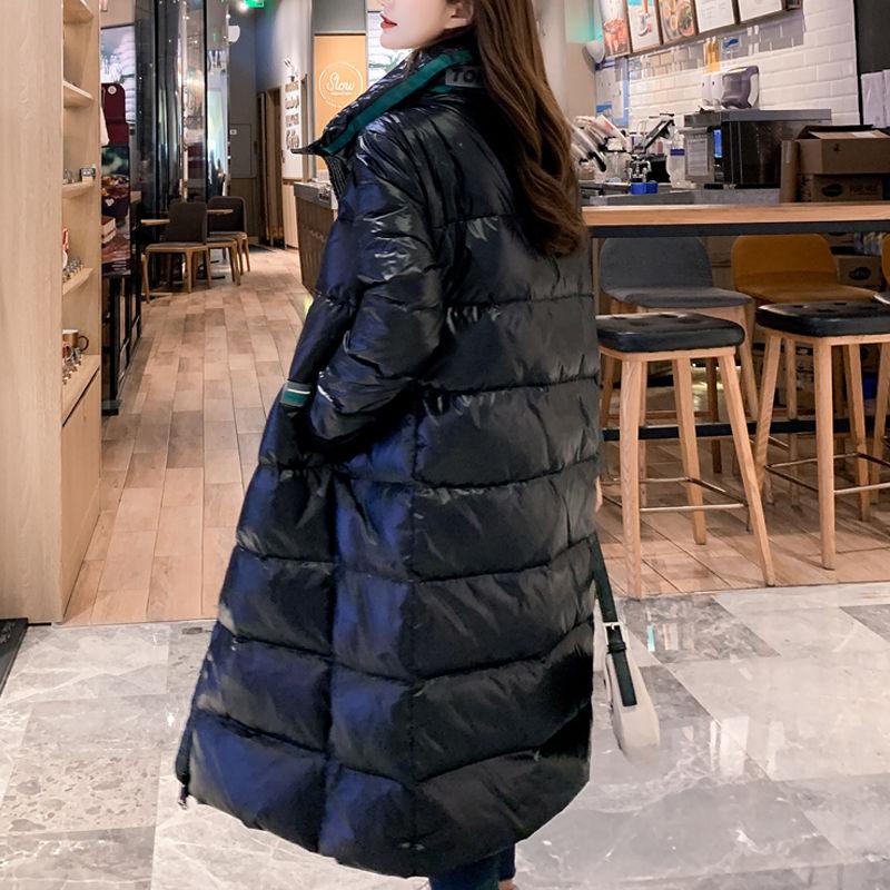 Women's Coat Smooth Down Jacket Women's Long Coat Hooded Parka Coat Thick Winter Jacket Women's Coat Oversize