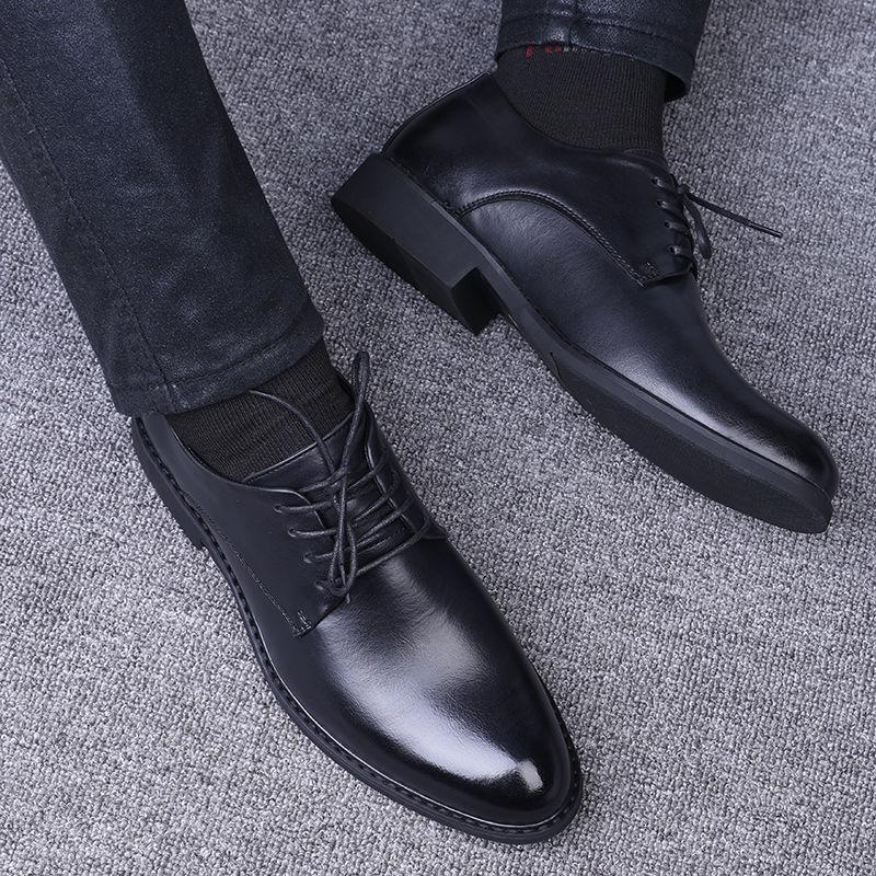 Men's Shoes  Leather Business Men Dress Shoes Retro Patent Leather Oxford Shoes for Men Size 37-44