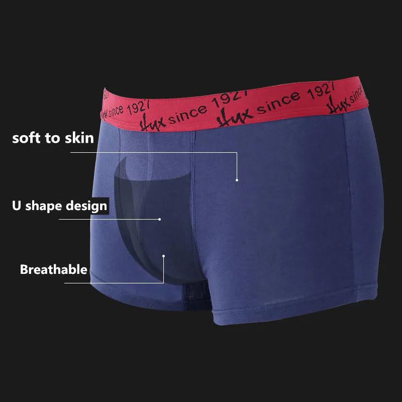 3 Packs Men's Underwear Cotton Mid-waist Breathable Simple Solid Color Boxer Shorts Soft Comfortable Skin-kissed Printed Underpants with Gift Box