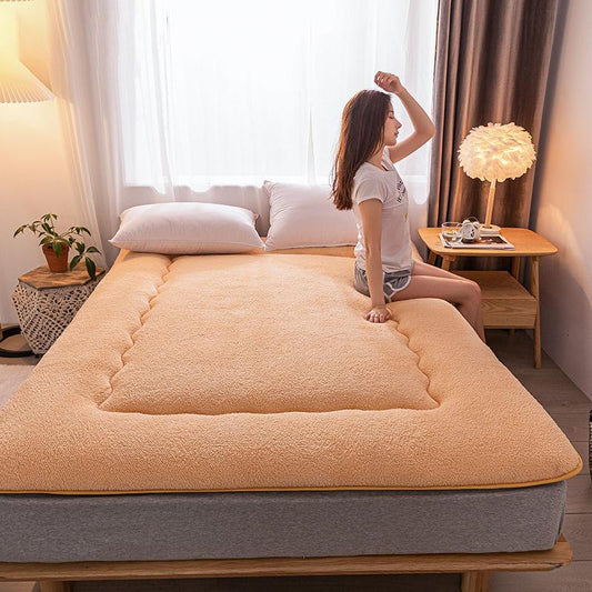 Home Bedroom Sleeping Mat Lamb Wool Warm Mattress Cushion Winter Student Dormitory Cushion